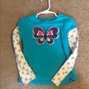 Girls long sleeve T-shirt butterfly design